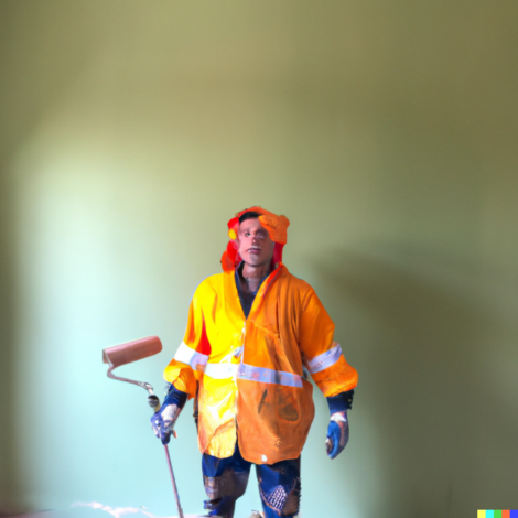 DALL·E 2023-11-13 22.21.11 - Renaissance oil painting worker wearing a hivisibility jacket